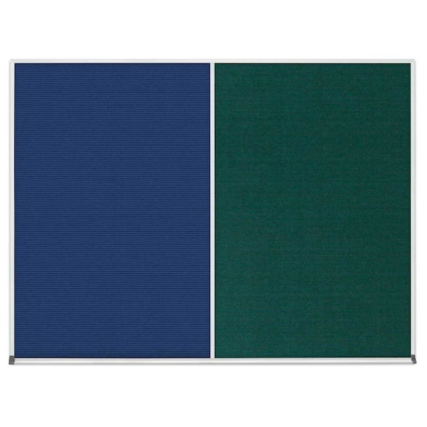 Double Door Radius Corkboard, 60"x36", Sat